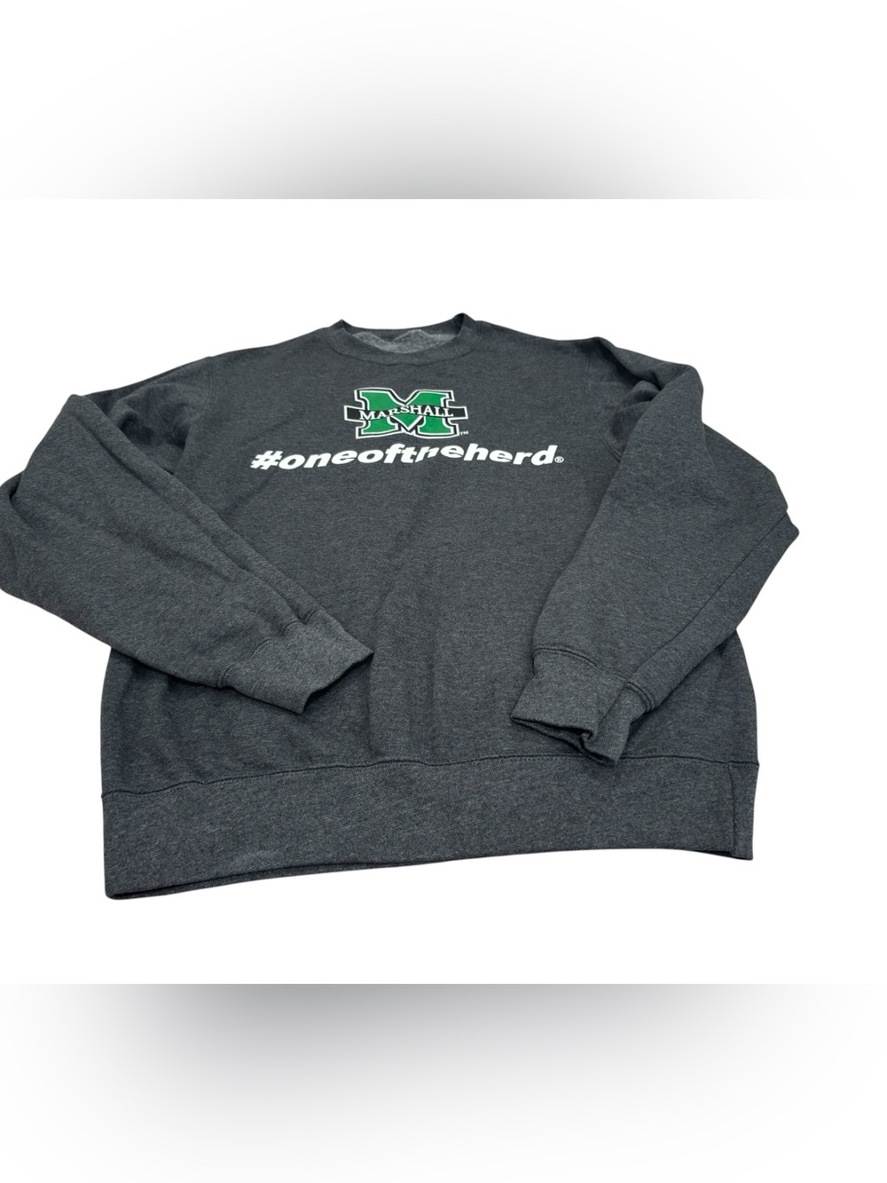 Marshall University Charcoal Crewneck Sweatshirt - #oneoftheherd